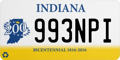 IN license plate 993NPI