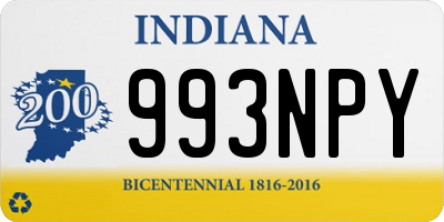 IN license plate 993NPY