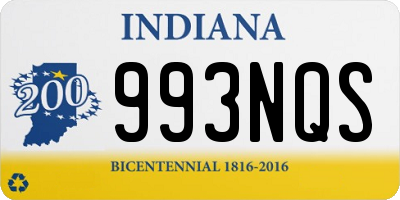 IN license plate 993NQS