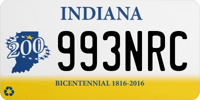 IN license plate 993NRC