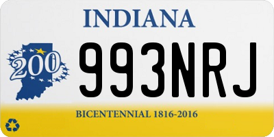 IN license plate 993NRJ