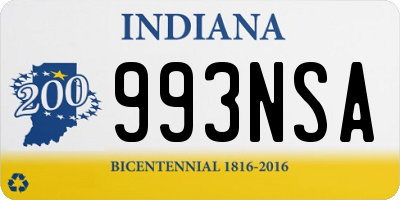 IN license plate 993NSA