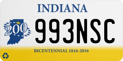 IN license plate 993NSC