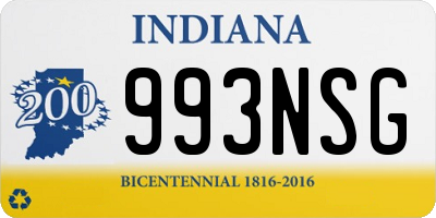 IN license plate 993NSG