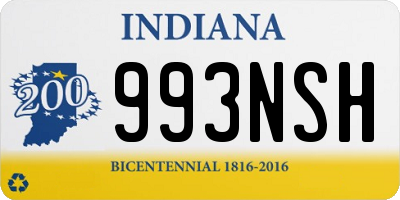 IN license plate 993NSH