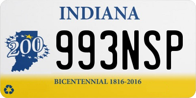 IN license plate 993NSP