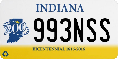 IN license plate 993NSS