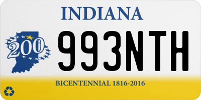 IN license plate 993NTH