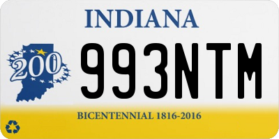 IN license plate 993NTM