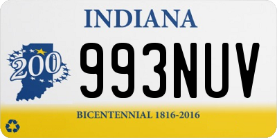 IN license plate 993NUV