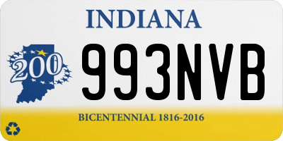 IN license plate 993NVB