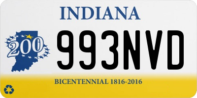 IN license plate 993NVD