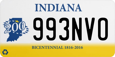 IN license plate 993NVO