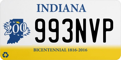 IN license plate 993NVP