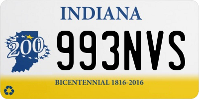 IN license plate 993NVS