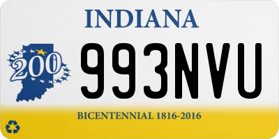 IN license plate 993NVU