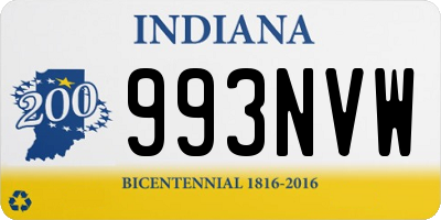 IN license plate 993NVW