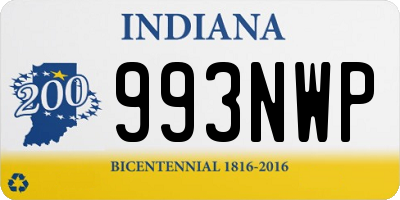 IN license plate 993NWP