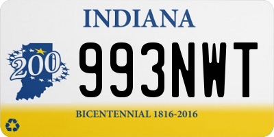 IN license plate 993NWT