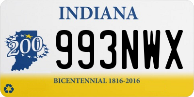 IN license plate 993NWX