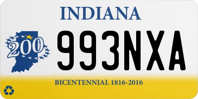 IN license plate 993NXA