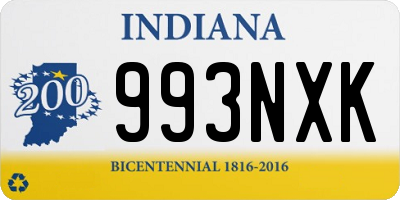 IN license plate 993NXK