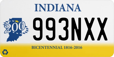 IN license plate 993NXX