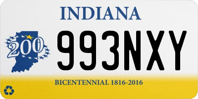 IN license plate 993NXY