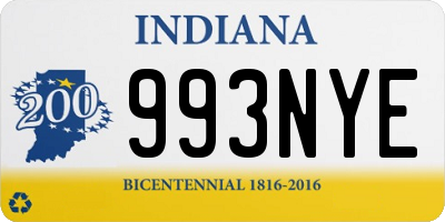 IN license plate 993NYE