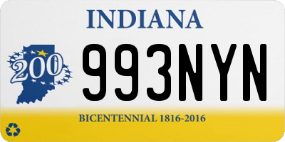 IN license plate 993NYN