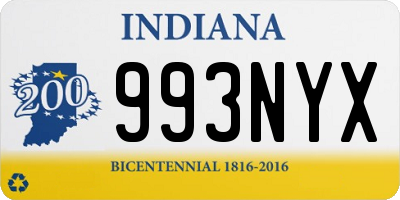 IN license plate 993NYX