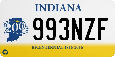 IN license plate 993NZF