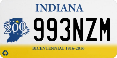 IN license plate 993NZM