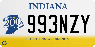 IN license plate 993NZY