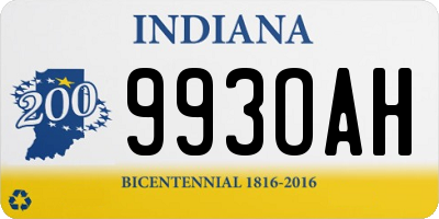 IN license plate 993OAH