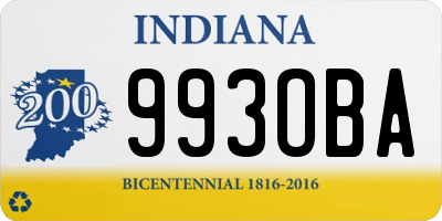 IN license plate 993OBA