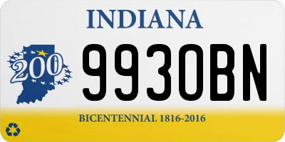 IN license plate 993OBN