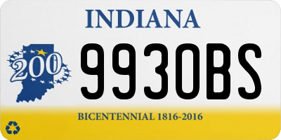 IN license plate 993OBS