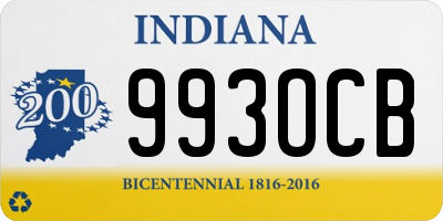 IN license plate 993OCB