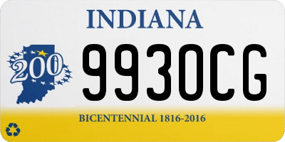 IN license plate 993OCG