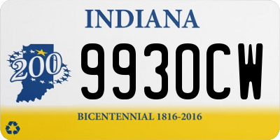 IN license plate 993OCW