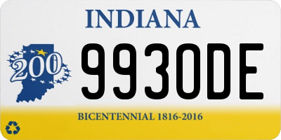 IN license plate 993ODE