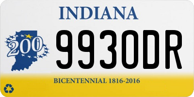 IN license plate 993ODR
