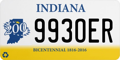 IN license plate 993OER