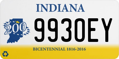 IN license plate 993OEY