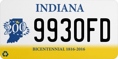 IN license plate 993OFD
