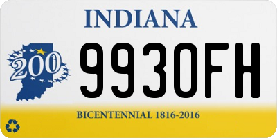IN license plate 993OFH