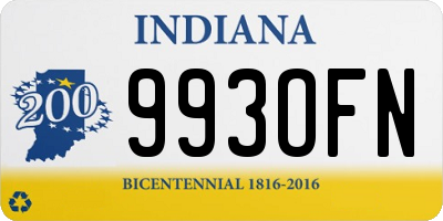 IN license plate 993OFN