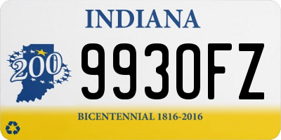 IN license plate 993OFZ