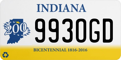 IN license plate 993OGD